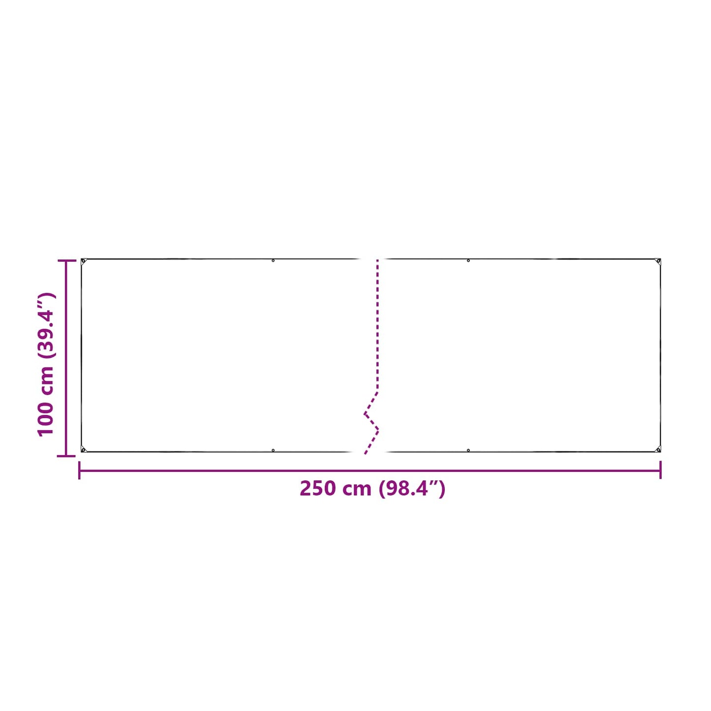 Tarpaulin Transparent 2.5 x 1 m PE