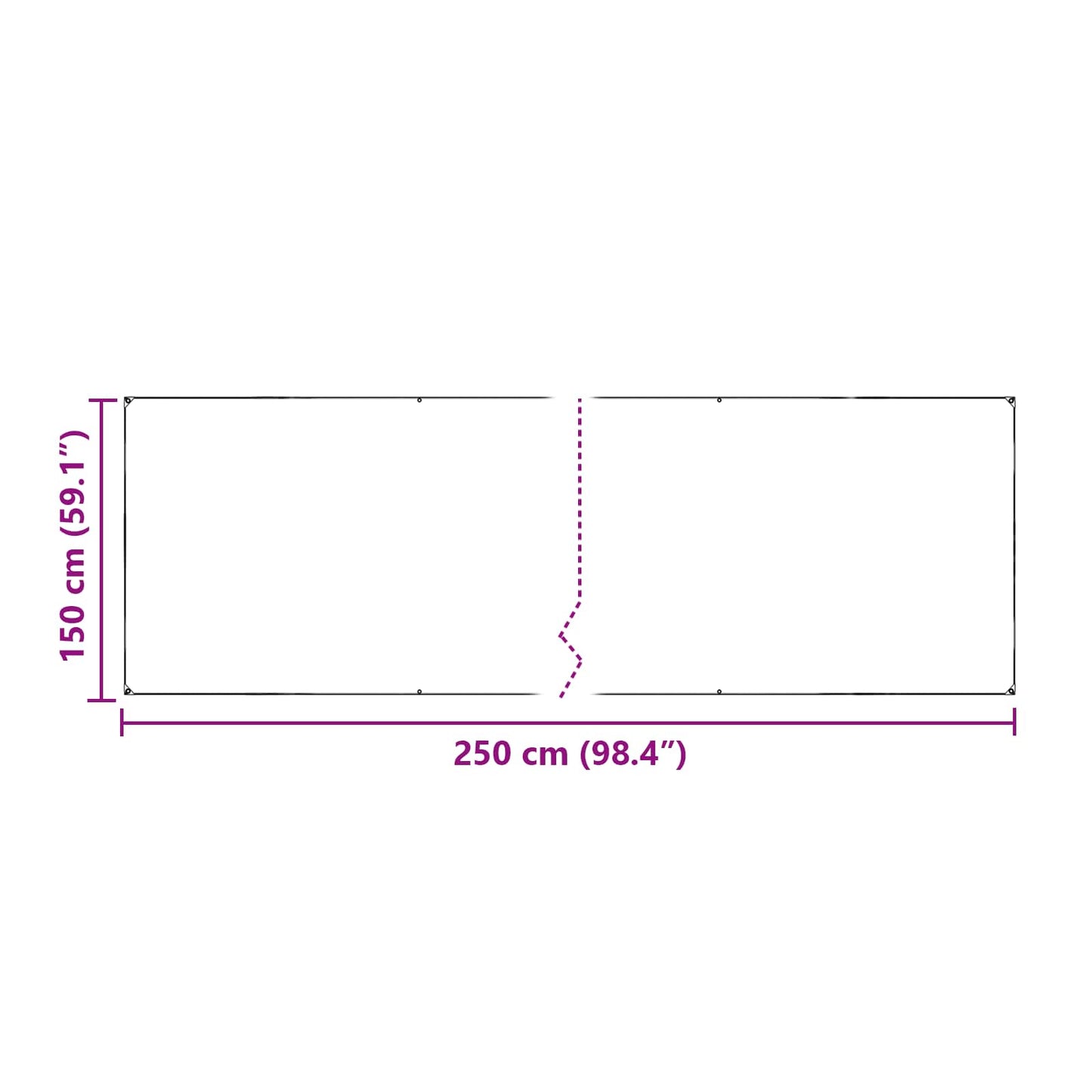 Tarpaulin Transparent 2.5 x 1.5 m PE