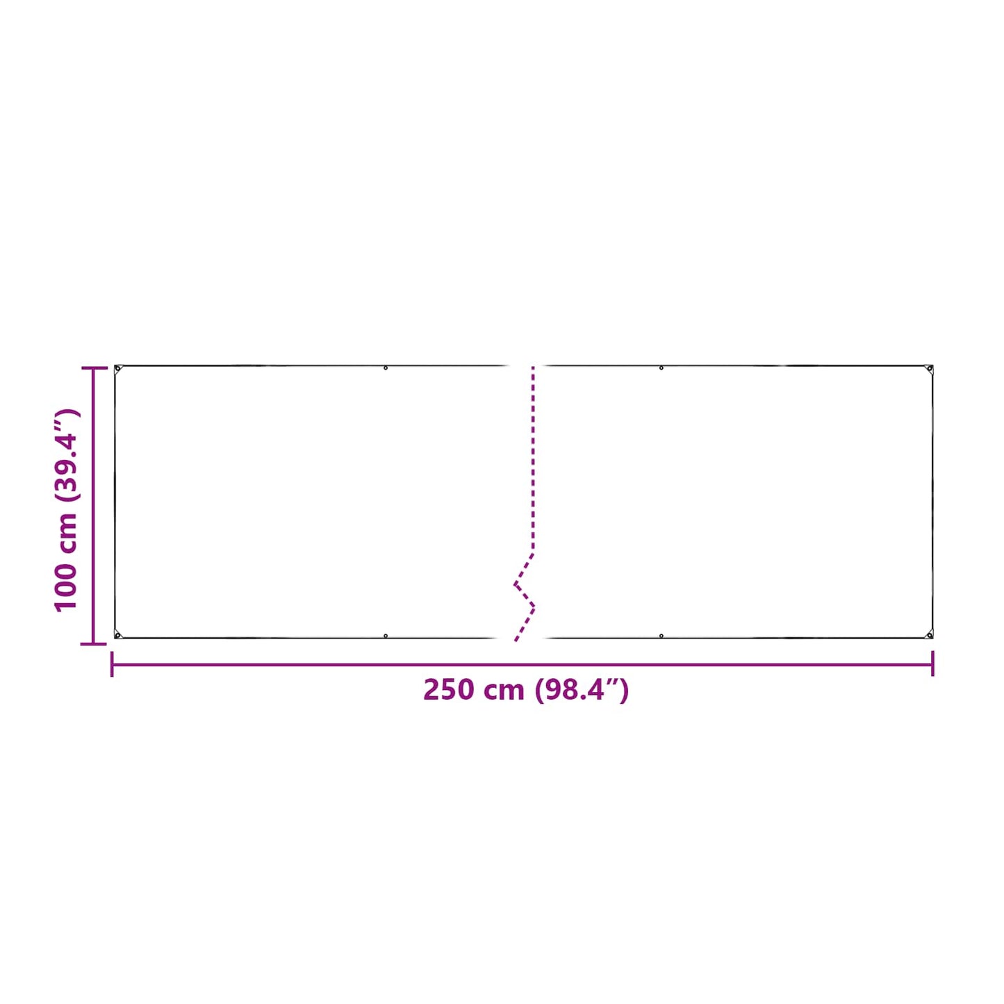 Tarpaulin 350 gsm Transparent 2.5 x 1 m PVC