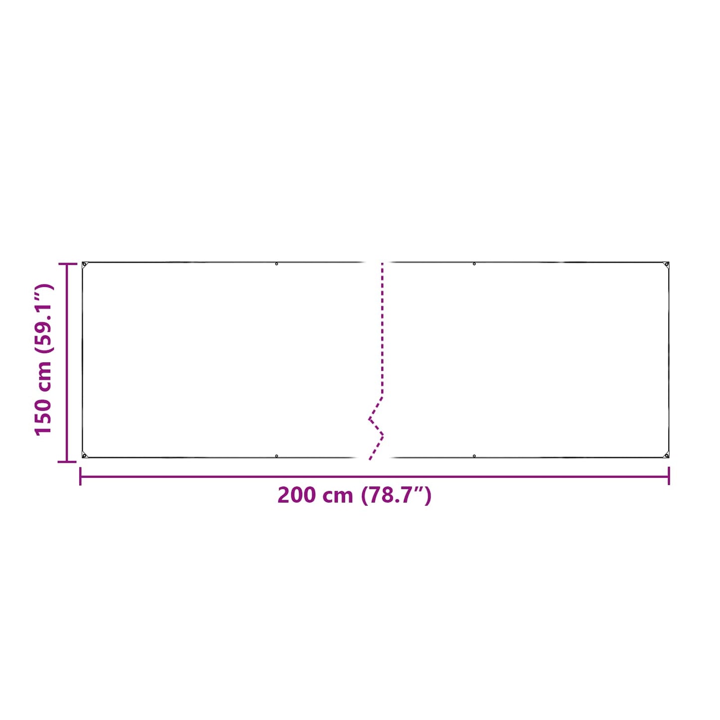 Tarpaulin 350 gsm Transparent 2 x 1.5 m PVC
