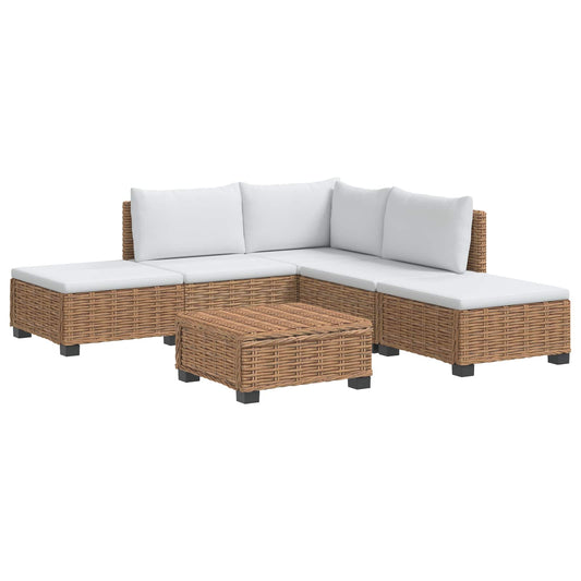 6 pcs Rattan Lounge Set with Cushions GENDT Natural Rattan 6 pcs Rattan Lounge Set with Cushions GENDT Natural Rattan