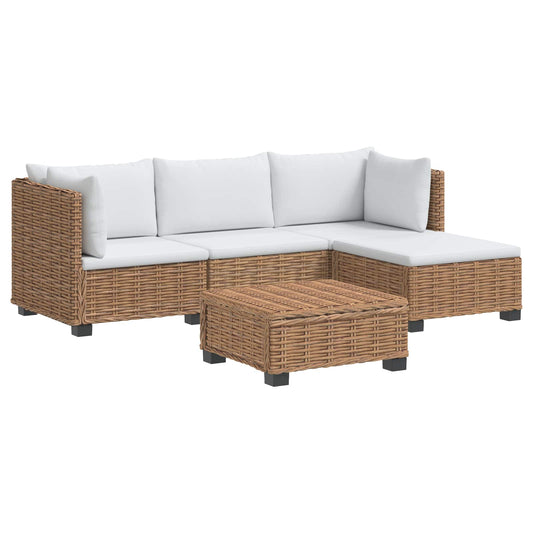 5 pcs Rattan Lounge Set with Cushions GENDT Natural Rattan 5 pcs Rattan Lounge Set with Cushions GENDT Natural Rattan