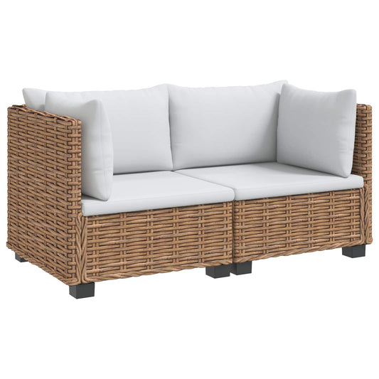 2 pcs Rattan Lounge Set with Cushions GENDT Natural Rattan 2 pcs Rattan Lounge Set with Cushions GENDT Natural Rattan