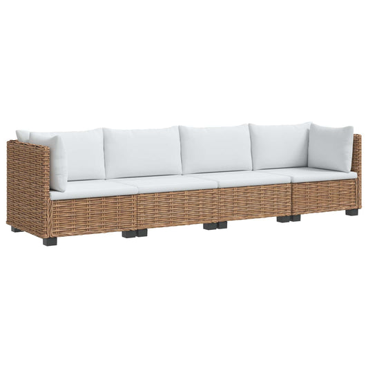 4 pcs Rattan Lounge Set with Cushions GENDT Natural Rattan 4 pcs Rattan Lounge Set with Cushions GENDT Natural Rattan