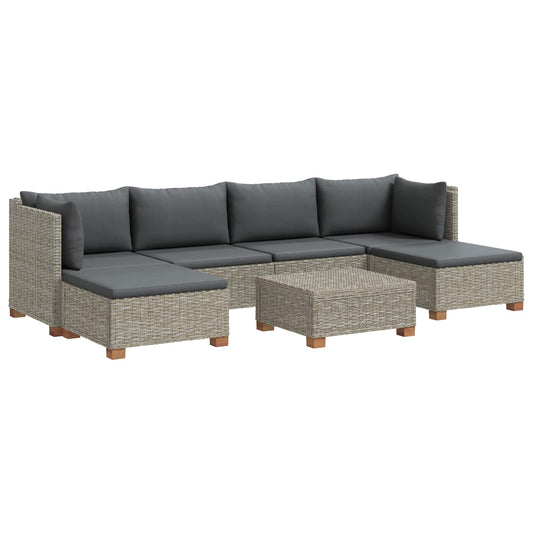7 pcs Rattan Lounge Set with Cushions GENDT Natural Rattan 7 pcs Rattan Lounge Set with Cushions GENDT Natural Rattan