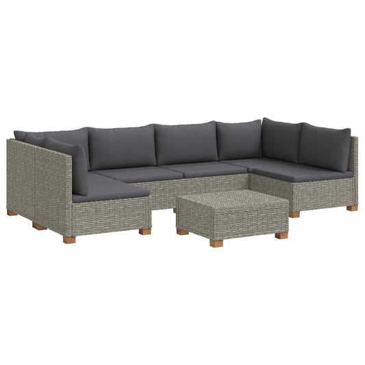 7 pcs Rattan Lounge Set with Cushions GENDT Natural Rattan 7 pcs Rattan Lounge Set with Cushions GENDT Natural Rattan