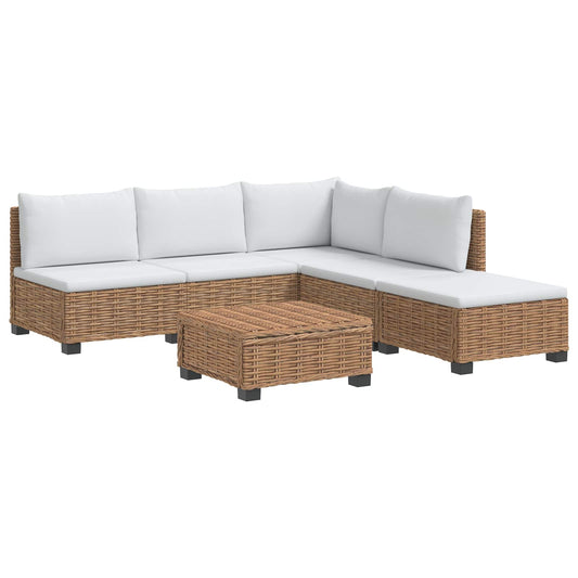 6 pcs Rattan Lounge Set with Cushions GENDT Natural Rattan 6 pcs Rattan Lounge Set with Cushions GENDT Natural Rattan