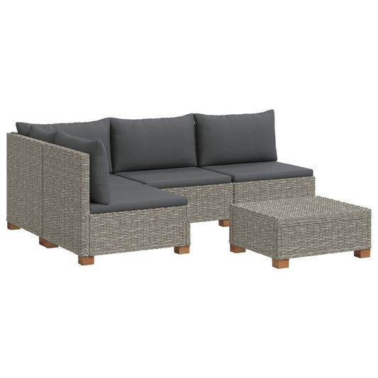 5 pcs Rattan Lounge Set with Cushions GENDT Natural Rattan 5 pcs Rattan Lounge Set with Cushions GENDT Natural Rattan