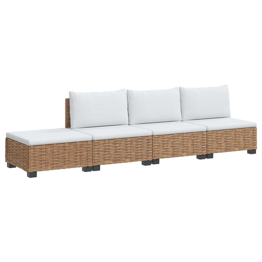 4 pcs Rattan Lounge Set with Cushions GENDT Natural Rattan 4 pcs Rattan Lounge Set with Cushions GENDT Natural Rattan