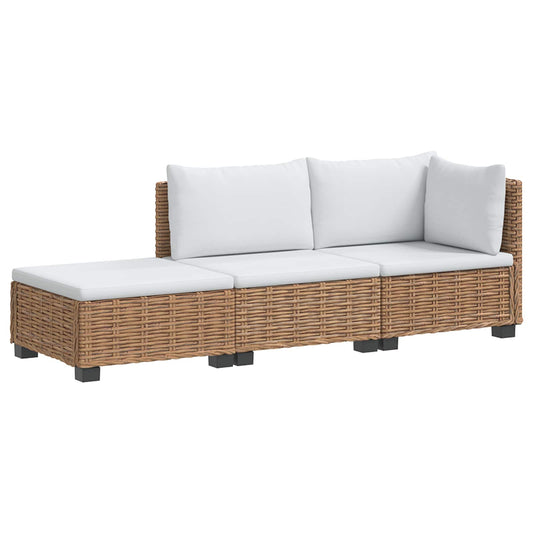 3 pcs Rattan Lounge Set with Cushions GENDT Natural Rattan 3 pcs Rattan Lounge Set with Cushions GENDT Natural Rattan