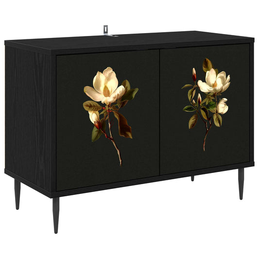 TV Cabinet BREMEN 69 x 33 x 50.5 cm Black Oak Engineered Wood TV Cabinet BREMEN 69 x 33 x 50.5 cm Black Oak Engineered Wood