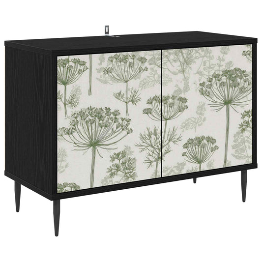 TV Cabinet GOTHA 69 x 33 x 50.5 cm Black Oak Engineered Wood TV Cabinet GOTHA 69 x 33 x 50.5 cm Black Oak Engineered Wood