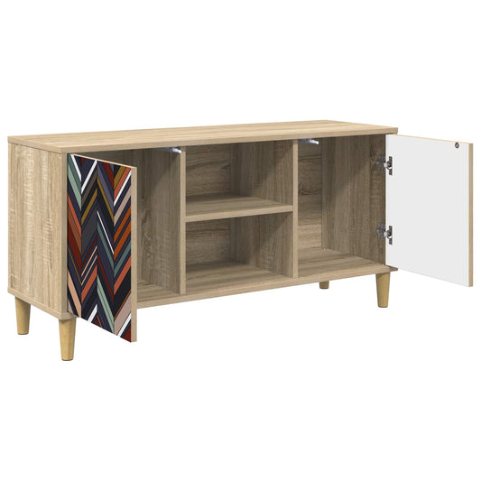 TV Cabinet OMMEN 102 x 33 x 50 cm Sonoma Engineered Wood TV Cabinet OMMEN 102 x 33 x 50 cm Sonoma Engineered Wood