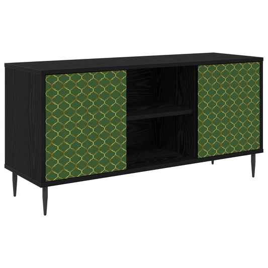 TV Cabinet GELEEN 102 x 33 x 51 cm Black Oak Engineered Wood TV Cabinet GELEEN 102 x 33 x 51 cm Black Oak Engineered Wood