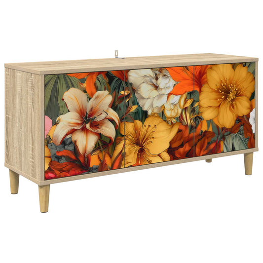 TV Cabinet GENNEP 102 x 33 x 50 cm Sonoma Engineered Wood TV Cabinet GENNEP 102 x 33 x 50 cm Sonoma Engineered Wood