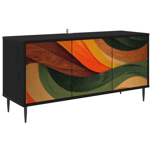TV Cabinet BONN 102 x 33 x 51 cm Black Oak Engineered Wood TV Cabinet BONN 102 x 33 x 51 cm Black Oak Engineered Wood