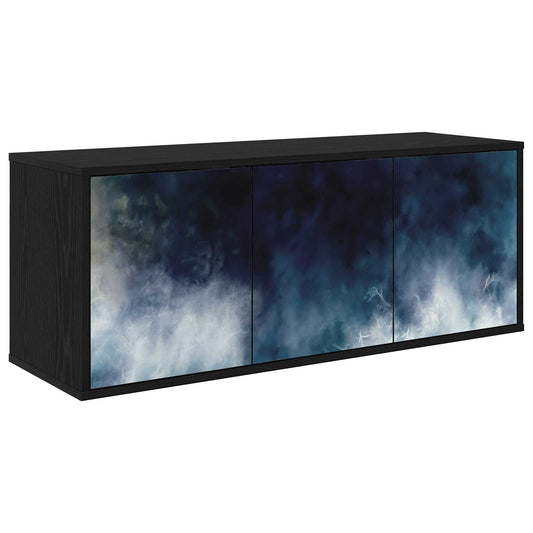 Wall-mounted TV Cabinet RAALTE 102 x 33 x 40 cm Black Oak Wall-mounted TV Cabinet RAALTE 102 x 33 x 40 cm Black Oak