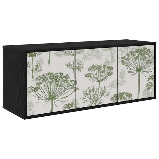 Wall-mounted TV Cabinet GOTHA 102 x 33 x 40 cm Black Oak Wall-mounted TV Cabinet GOTHA 102 x 33 x 40 cm Black Oak