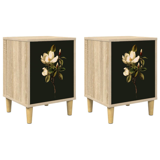 Bedside Cabinet BREMEN 2 pcs Sonoma Oak 36 x 33 x 50 cm Bedside Cabinet BREMEN 2 pcs Sonoma Oak 36 x 33 x 50 cm