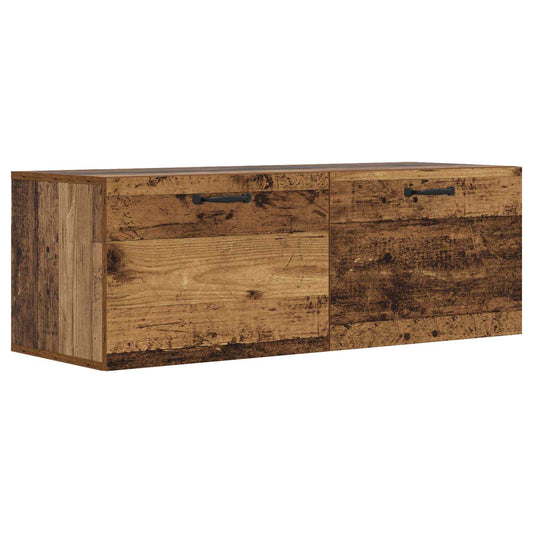 Wall Cabinet Old wood 100 x 36.5 x 35 cm Engineered Wood Wall Cabinet Old wood 100 x 36.5 x 35 cm Engineered Wood