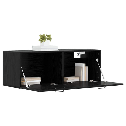 Wall Cabinet Black oak 100 x 36.5 x 35 cm Engineered Wood Wall Cabinet Black oak 100 x 36.5 x 35 cm Engineered Wood