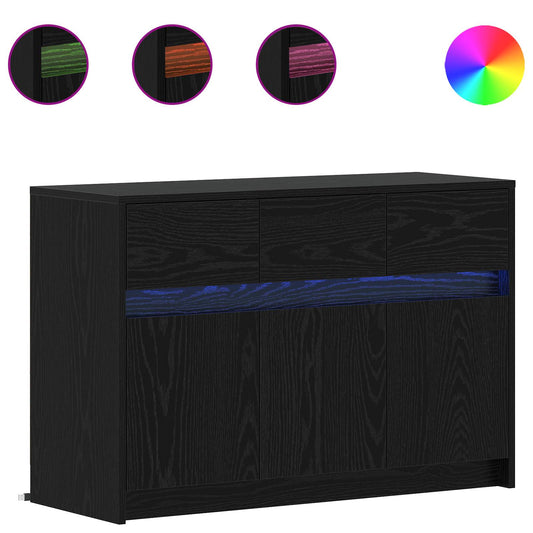 TV Cabinet 91 x 34 x 61 cm Black Oak Engineered Wood TV Cabinet 91 x 34 x 61 cm Black Oak Engineered Wood