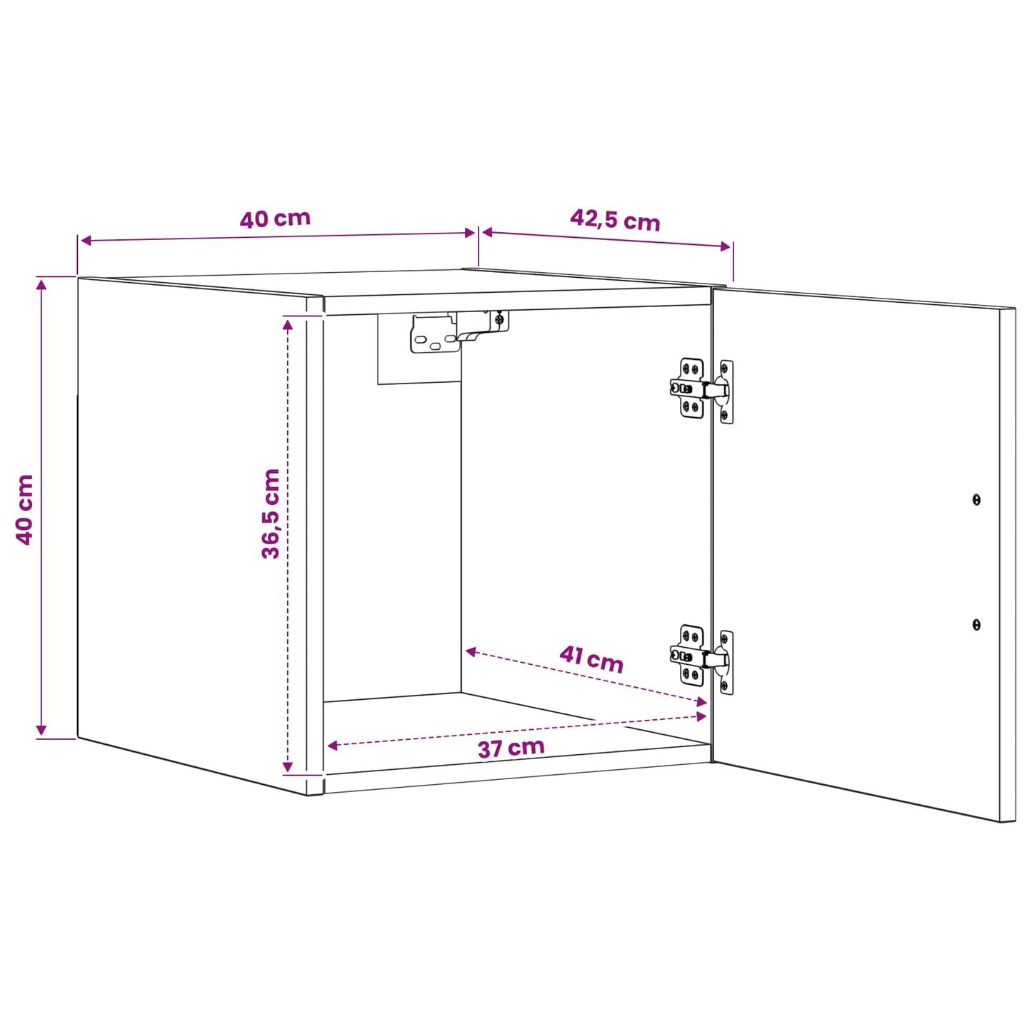 Wall Cabinet Artisan oak 40 x 42.5 x 40 cm PB