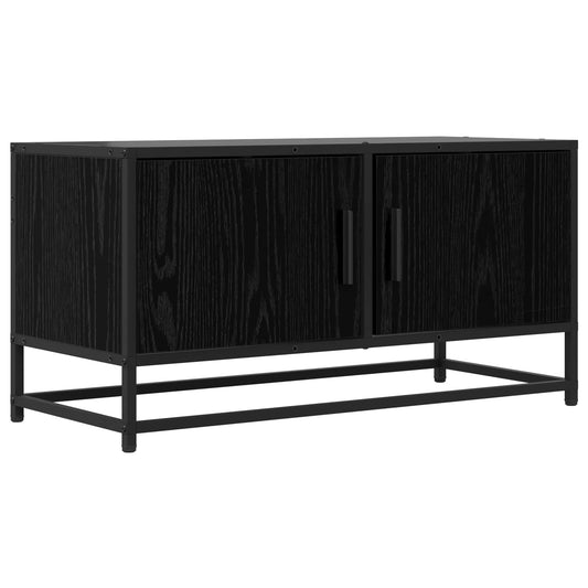 TV Cabinet 80 x 34.5 x 40 cm Black Oak Engineered Wood TV Cabinet 80 x 34.5 x 40 cm Black Oak Engineered Wood
