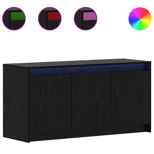TV Cabinet 100 x 34 x 50 cm Black Oak Engineered Wood TV Cabinet 100 x 34 x 50 cm Black Oak Engineered Wood