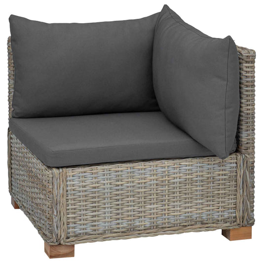 Corner Sofa with Cushions GENDT Natural Rattan Kubu Grey Corner Sofa with Cushions GENDT Natural Rattan Kubu Grey