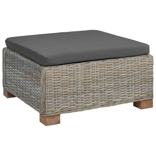Footrest with Cushion GENDT Natural Rattan Kubu Grey Footrest with Cushion GENDT Natural Rattan Kubu Grey