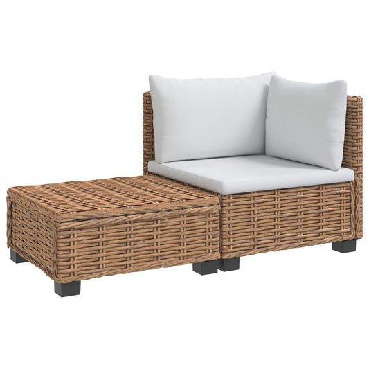 2 pcs Rattan Lounge Set with Cushions GENDT Natural Rattan 2 pcs Rattan Lounge Set with Cushions GENDT Natural Rattan
