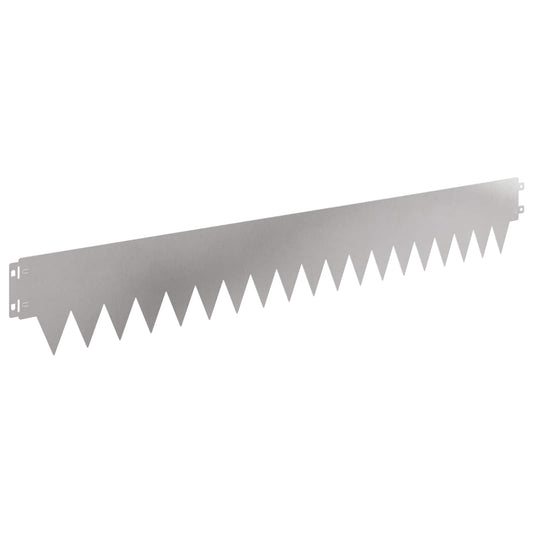 Lawn Edging 10 pcs 103 x 15 cm metal Silver Lawn Edging 10 pcs 103 x 15 cm metal Silver