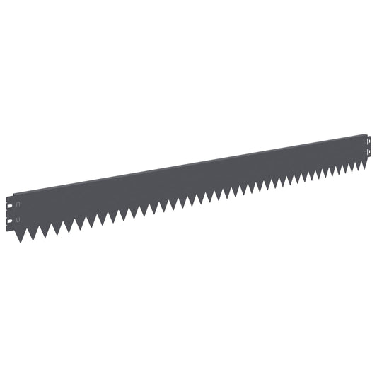 Lawn Edging 50 pcs 103 x 10 cm Steel Anthracite Lawn Edging 50 pcs 103 x 10 cm Steel Anthracite