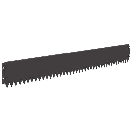 Lawn Edging 10 pcs 103 x 15 cm Steel Black Lawn Edging 10 pcs 103 x 15 cm Steel Black