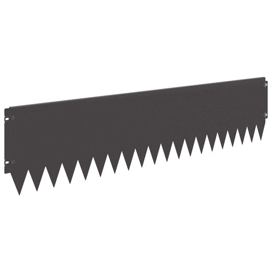 Lawn Edging 10 pcs 103 x 25 cm Steel Black Lawn Edging 10 pcs 103 x 25 cm Steel Black