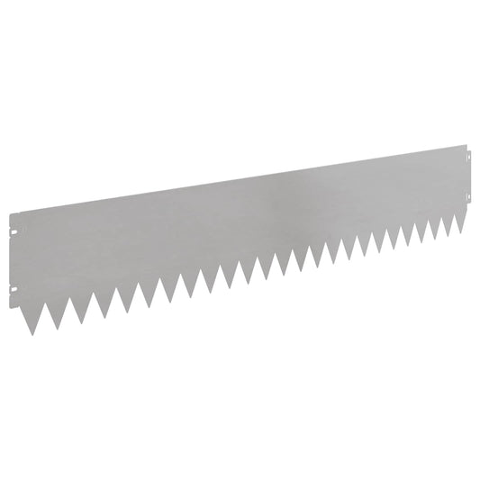Lawn Edging 30 pcs 103 x 20 cm Steel Silver Lawn Edging 30 pcs 103 x 20 cm Steel Silver