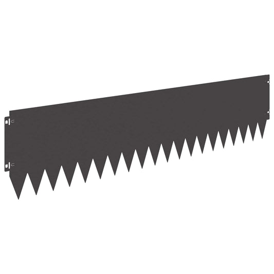 Lawn Edging 10 pcs 103 x 25 cm Steel Black Lawn Edging 10 pcs 103 x 25 cm Steel Black