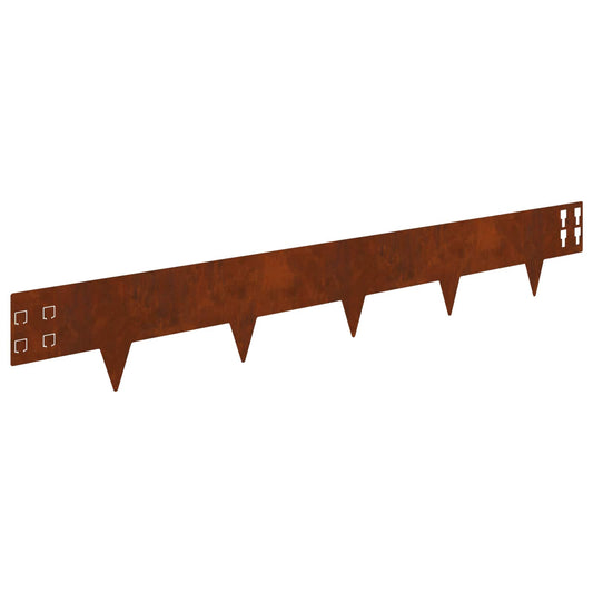 Lawn Edging 30 pcs 100 x 15 cm Steel Rusty Lawn Edging 30 pcs 100 x 15 cm Steel Rusty
