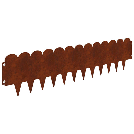 Lawn Edging 30 pcs 103 x 25 cm Steel Rusty Lawn Edging 30 pcs 103 x 25 cm Steel Rusty