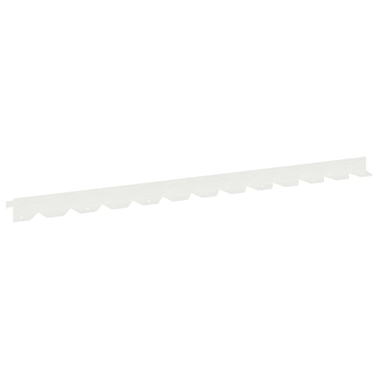 Lawn Edging 50 pcs 102 x 4 x 4 cm Steel White Lawn Edging 50 pcs 102 x 4 x 4 cm Steel White