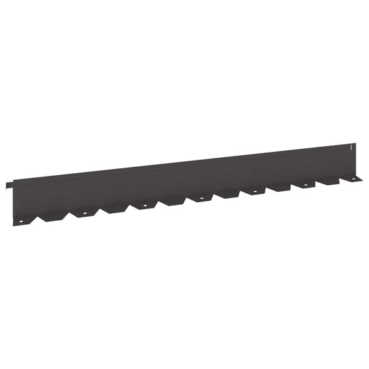 Lawn Edging 30 pcs 102 x 10 x 4 cm Steel Black Lawn Edging 30 pcs 102 x 10 x 4 cm Steel Black