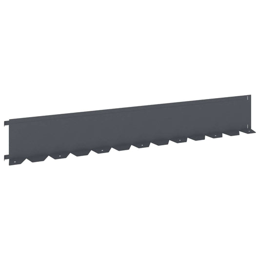 Lawn Edging 30 pcs 102 x 15 x 4 cm Steel Anthracite Lawn Edging 30 pcs 102 x 15 x 4 cm Steel Anthracite