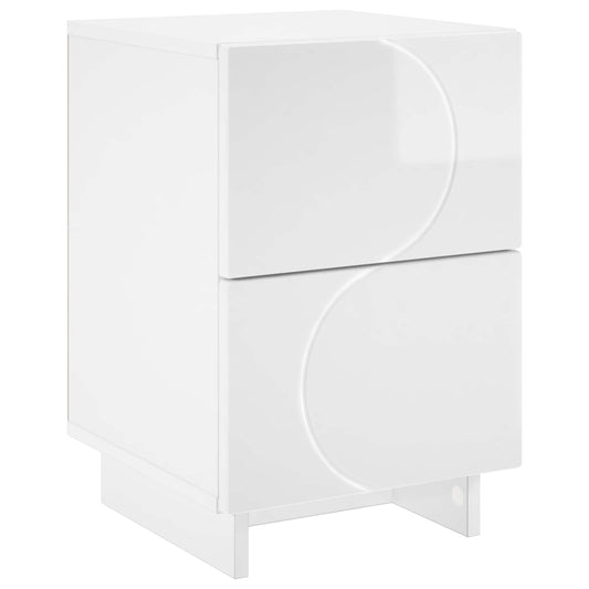 Bedside Cabinet High Gloss White 33.5 x 34.5 x 50 cm Bedside Cabinet High Gloss White 33.5 x 34.5 x 50 cm