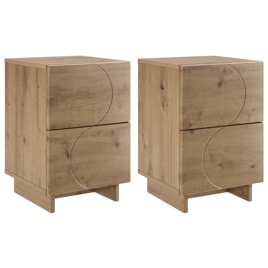 Bedside Cabinet 2 pcs Artisan Oak 33.5 x 34.5 x 50 cm Bedside Cabinet 2 pcs Artisan Oak 33.5 x 34.5 x 50 cm
