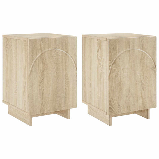 Bedside Cabinet 2 pcs Sonoma Oak 33.5 x 34.5 x 50 cm Bedside Cabinet 2 pcs Sonoma Oak 33.5 x 34.5 x 50 cm