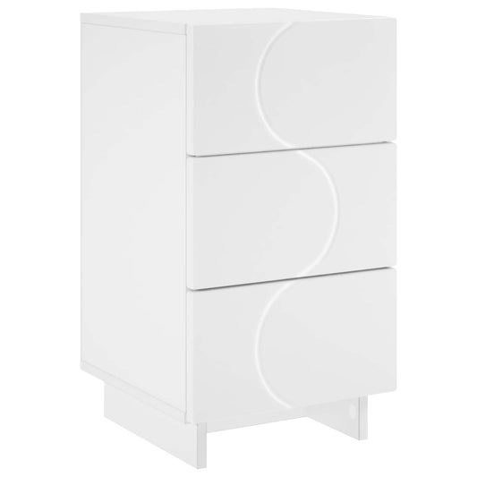 Bedside Cabinet White 33.5 x 34.5 x 60 cm Engineered Wood Bedside Cabinet White 33.5 x 34.5 x 60 cm Engineered Wood