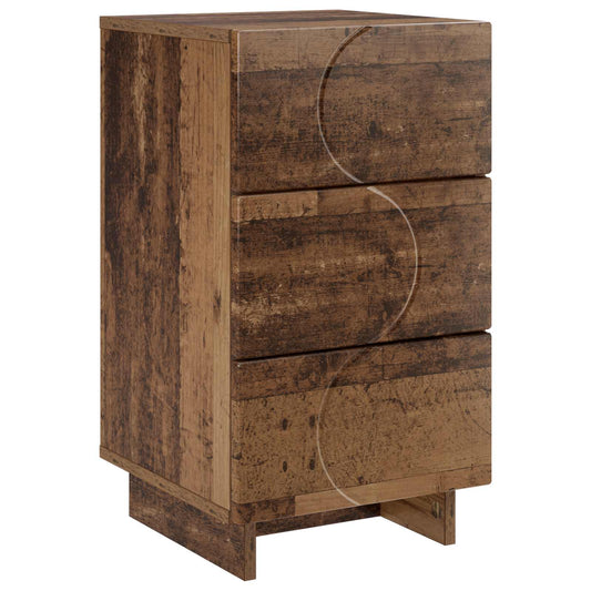 Bedside Cabinet Old Wood 33.5 x 34.5 x 60 cm Engineered Wood Bedside Cabinet Old Wood 33.5 x 34.5 x 60 cm Engineered Wood