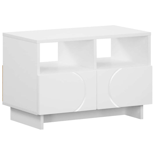 TV Stand 60 x 34.5 x 40 cm White Engineered Wood TV Stand 60 x 34.5 x 40 cm White Engineered Wood