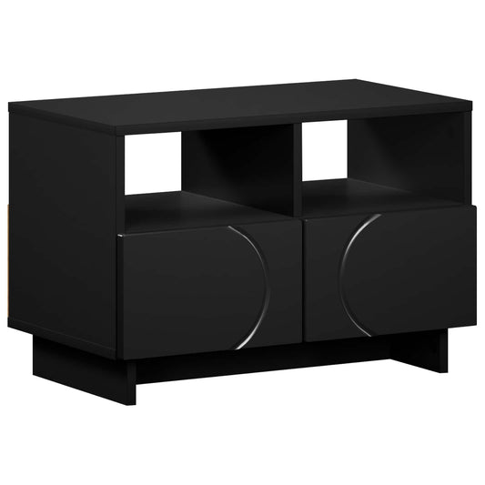 TV Stand 60 x 34.5 x 40 cm Black Engineered Wood TV Stand 60 x 34.5 x 40 cm Black Engineered Wood
